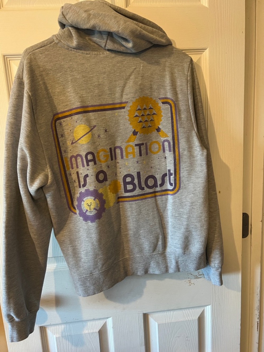 Disney Figment Gray 'Imagination Is a Blast' Graphic Hoodie Sweatshirt